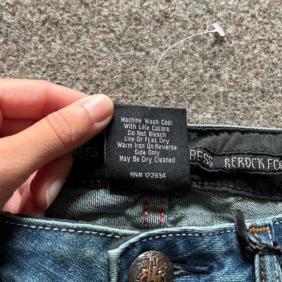 NWT Y2K ReRock for EXPRESS Boot Cut Low Rise Jeans Embroidered Size 4 (31x32.5) - Picture 5 of 16